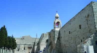 Iglesia de la Natividad en Belén, actual Palestina. Este es el lugar donde, según la tradición, la Virgen María dio a luz a Jesucristo